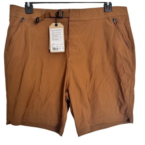 Prana Men's Stretch Zion Hybrid Short II Size 36/07 Rust Brown NWT Pockets - Picture 5 of 15